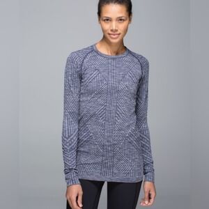 Lululemon Rest Less Pullover Heathered Cadet Blue Size 6 Pre-owned